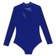thumbnail image 6 of TiaoBug Girls' Gymnastics Bodysuit Acrobatics Ballet Unitard Tumbling Sports Dance Workout Wear Navy Blue 12, 6 of 7