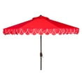 thumbnail image 2 of Safavieh Elegant 9' Market Auto Tilt Patio Umbrella, Red/White, 2 of 5