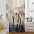 thumbnail image 6 of Tan Forest Sheer Curtains 63 Inches Long, Trees Woods Vintage Natural Watercolor Light Filering Curtains, Breathable Simi Curtain Privacy Drapes for Living Room Bedroom Lightweight Window Treatment, 6 of 9