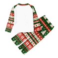 thumbnail image 6 of Yuaguia Family Matching Christmas Pajamas Set, Long Sleeve Raglan Top and Pants Holiday Sleepwear, Green Festive Loungewear, Xmas Gifts Pjs for Party Photo, Kids 2 Years, 6 of 7