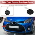 thumbnail image 2 of Cubierta del gancho de remolque delantero derecho para Toyota Yaris 2014-2017, cubierta del gancho de remolque, gancho No.521270D530/521270DB00, plástico sin pintar, 1 Pcs, 2 of 6
