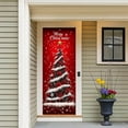 thumbnail image 6 of Hometravel Christmas Gingerbread House Door Cover, Holiday Door Curtain for Wall Decor, 35.4x70.8 Inch Festival Party Background, Seasonal Entrance Display Banner, 6 of 6