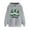 Gray, variant on VBTAPA Women's St. Patrick's Day Hoodies Clover Shamrock Print Casual Sweatshirt Drawstring Long Sleeve Hooded Pullover Tops with Pocket Army Green L
