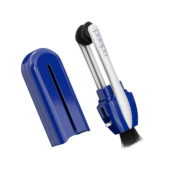 CarbonKlean Peeps Glasses Cleaner - for Eyeglasses, Reading Glasses, and More - Lens Cleaner With Carbon Microfiber Tech - Injected Blue - 1 Count