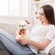 thumbnail image 5 of Fiudx Oso de Peluche Navideño de Rayas Verdes y Blancas con Gorro de Papá Noel, Tela Suave y Acogedora, Adorable Decoración, Regalo Navideño, Versátil para La Hora de Dormir y Fiestas, Tamaño 20 X 25, 5 of 6
