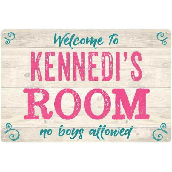 KENNEDI'S Room Kids Bedroom Sign Gift 8x12 Metal Sign 108120089441