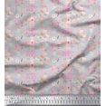 thumbnail image 1 of Soimoi Gray Rayon Fabric Cupcake Party Printed Fabric 1 Yard 42 Inch Wide, 1 of 1