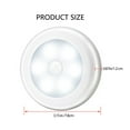 thumbnail image 3 of 3pcs LED Closet Lights, 6 LED Wireless Motion Sensor Light, Battery-Powered Auto on/off Night Light for Indoor Outdoor Hallway, Stair, Bedroom, Kitchen, LED Hockey Puck Light, White, 3 of 8