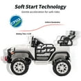 thumbnail image 3 of Hikiddo 2-Seater Ride on Car Truck, 24V 4WD Ride on Toy Electric Car for Kids Boys w/Remote, Bluetooth - White, 3 of 10