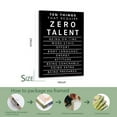 thumbnail image 2 of Ten Things That Require Zero Talent Quote Motivational-1 Poster Wrapped Wooden Frame Wall Decor,Canvas Wall Art for Living Room,Bedroom,Office,Ready to Hang, 2 of 5