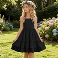 thumbnail image 5 of Diufon Dresses for Girls Spaghetti Strap Flowy Ruffled Layered Sundress Summer Cute Graduation Bridesmaid Dress, 5 of 9