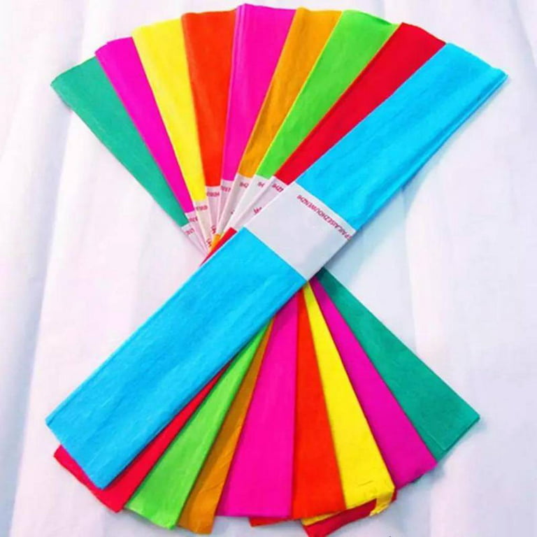 10pcs Craft Crepe Paper Roll Sheets Wrapping Florist Streamers Party  Birthday Hanging Decoration - Walmart.com in 2023