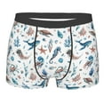 thumbnail image 5 of Uemuo Undersea Animals Pattern Men's Boxer Briefs,Trunk Anti-Chafing,Comfortable, Durable, and Stylish Underwear-Large, 5 of 9