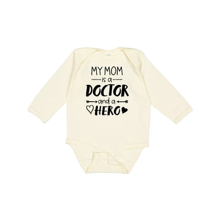 

Inktastic My Mom is a Doctor and a Hero Gift Baby Boy or Baby Girl Long Sleeve Bodysuit