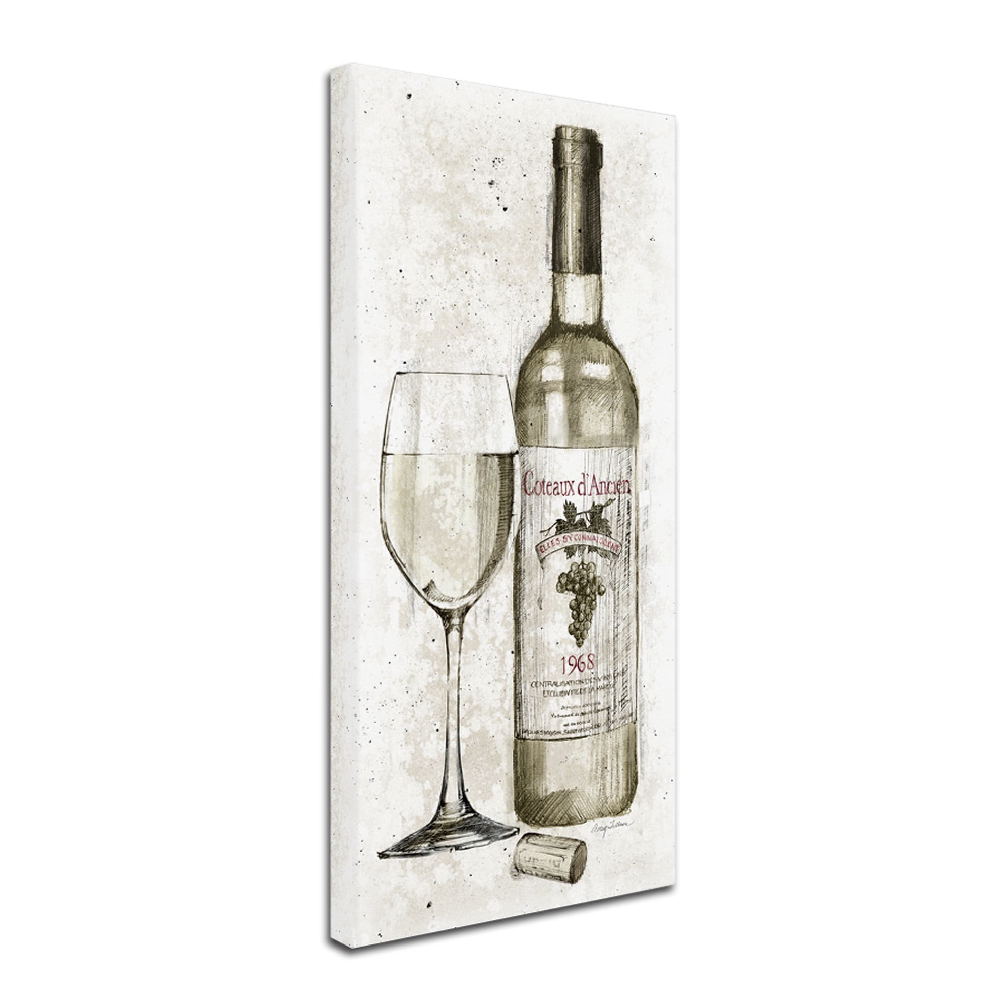 Trademark Fine Art "Pencil Wine II" Canvas Art by Avery Tillmon