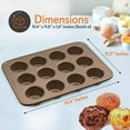 thumbnail image 6 of NutriChef Non-stick Carbon Steel Muffin Pans - Pair of Cupcake Cookie Sheet Pan Style for Baking, 6 of 7