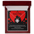 thumbnail image 4 of To My Fiancee  Glad To Exist Infinity Knot Necklace Message Card, 4 of 17