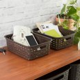 thumbnail image 7 of Sterilite 11 Inch Small Weave Storage Organizer Basket, Espresso (16 Pack), 7 of 7