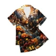 thumbnail image 5 of Hvot&aat Women Halloween Pajamas Sets Pumpkins/Bats/Spiderwebs/Ghosts Funny Graphic Short Sleepwear 2 Piece, 5 of 5