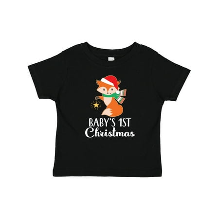 

Inktastic 1st Christmas Outfit Baby Fox Gift Baby Boy or Baby Girl T-Shirt