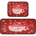 thumbnail image 7 of SKYSONIC Christmas Coffee Cup Kitchen Mats Set of 2 Happy New Year Anti Fatigue Floor Runner Rug Non Slip Comfort Mat 19.7x27.6 Inch + 19.7x47.2 Inch for Living Room Laundry Room Hallway, 7 of 7