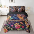 thumbnail image 2 of Feelyou Boho Owl Child Bedding Comforter Set 7pcs, Vintage Jungle Flower King Bedding Sets, 2 of 8