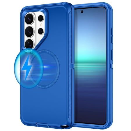 Petocase for Samsung Galaxy S26 Ultra Case,Magnetic Military-Grade Drop 3 Layer Protection Rugged Phone Cover for Galaxy S26 Ultra,Navy Blue