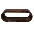 thumbnail image 3 of Hawthorne Collections Ellipse Solid Acacia Wood Coffee Table - Gray, 3 of 8