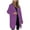 Purple, variant on Women's Jacket Winter Warm Hooded Coat Long Cardigan Zipper Drawstring Thin Open Front Outwear Tops Soft Cozy Lightweight