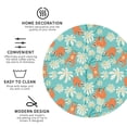 thumbnail image 3 of Honeii Cute Sloth on Floral Tree print Leather Coaster Set of 4, ideal for safeguarding your furniture from drinks spills and effortless cleanup-Round Shape, 3 of 6