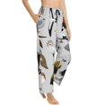 thumbnail image 6 of Salouo Animal Bird Print Women's Pajama Pants Casual Loose Sweatpants PJs Flowy Pants Drawstring Palazzo for Women Wide Leg Pants Lounge Pajama -Large, 6 of 8
