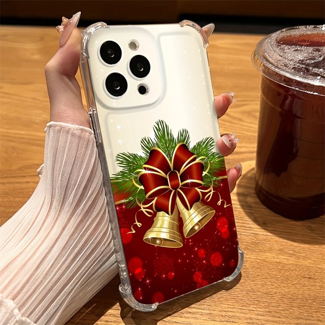 Christmas Popular Pattern Acrylic Four-corner Anti-fall Phone Case For IPhone 14ProMax/14Plus/14Pro/14, IPhone 13ProMax/13Pro/13/13MINI, IPhone 12ProMax/12Pro/12, IPhone 11