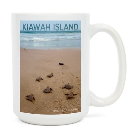 

15 fl oz Ceramic Mug Kiawah Island South Carolina Sea Turtles Hatching Dishwasher & Microwave Safe