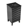 thumbnail image 4 of Cascade 18 in. Black Oak Bathroom Vanity With Black Ceramic Sink Top, 4 of 8