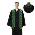 thumbnail image 4 of Haiem Dinosaurs and Flowers Pattern Graduation Stole 2024 | Premium Satin Sash for Graduation Ceremony, 4 of 7