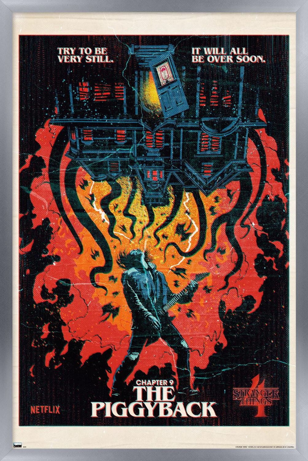 Netflix Stranger Things: Season 4 - The Piggyback Wall Poster with Magnetic Frame, 22.375" x 34"