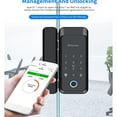 thumbnail image 3 of Smart Glass Door Biometric Fingerprint Lock APP Bluetooth Control Electronic Door Lock Card, 3 of 5