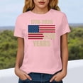 thumbnail image 6 of Leey-World America 250 T Shirts Women American Flag T-Shirt July 4th Graphic Tee 250 4th Of July Shirts Women(Light Pink,S), 6 of 8