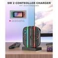 thumbnail image 6 of Charging Dock for Nintendo Switch 2 Joycons- Fast 3-Hour Charge, LED Indicator, 6 of 8