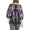 thumbnail image 2 of Natori womens  Suzani Jacquard Pleated Top, s, 2 of 3