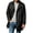 Black, variant on Spring Fall Men Double Breasted Casual Lapel Trench Coat Belted Windbreaker