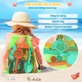 thumbnail image 4 of Juego de palas con forma de cubo de arena HUITEM de Beach Sand Toys con bolsa, 19 piezas, 4 of 7