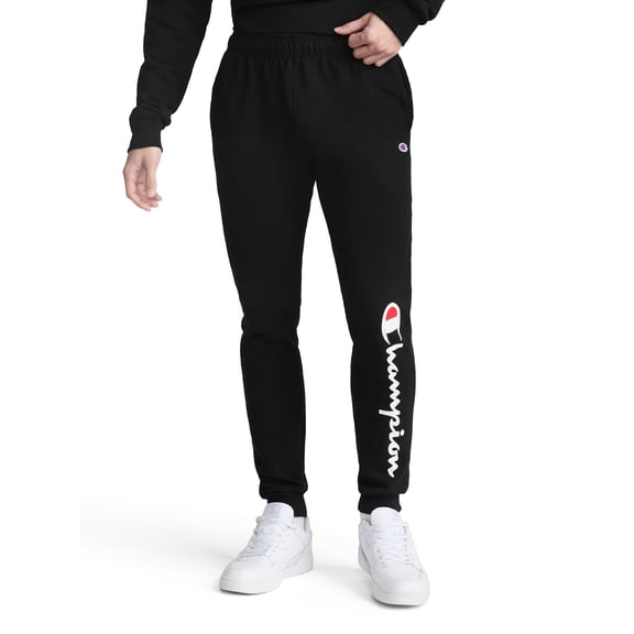 Champion Men's Graphic Fleece Joggers Sweatpants, Standard Unisex Fit, Midweight Fleece, Classic Script Logo, Sizes S-4XL