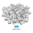 thumbnail image 3 of Manga de Doble Ferrule de Aluminio de 1/4" 6mm para Cable de Alambre, Plata 50 Paquete, 3 of 5