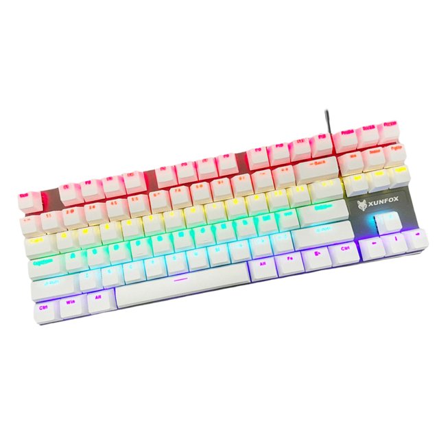 mecánico real para juegos RGB de 87 teclas con cable para jugadores A Baoblaze Teclado mecánico