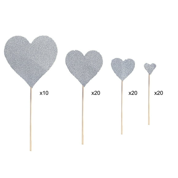 TopLLC 70-Piece Heart Cocktail Picks - Wooden Heart Cocktail Picks Toothpick Skewers Appetizers - Fruit And Drink Decoration Christmas Party Supplies on Clearance