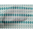 thumbnail image 4 of oneOone Cotton Poplin Turquoise Blue2 Fabric Argyle Check Sewing Material Print Fabric By The Meter 42 Inch Wide, 4 of 4