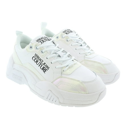 

Versace Jeans Couture White Fashion Lace Up Sneakers-6 for Womens