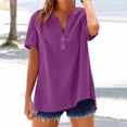 thumbnail image 2 of T-Shirts Femmes Lot Mode Décontractée Col en V Manches Courtes Haut T-Shirt - Hontri, 2 of 5