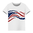 thumbnail image 4 of ADSSDQ Funny 4Th Of July Shirts Festival Tops Women Short Sleeve Independence Day Teacher Tshirts Dressy Casual Tunic Tops For Women 2024 Spring Crew Neck Sweatshirts White S, 4 of 5